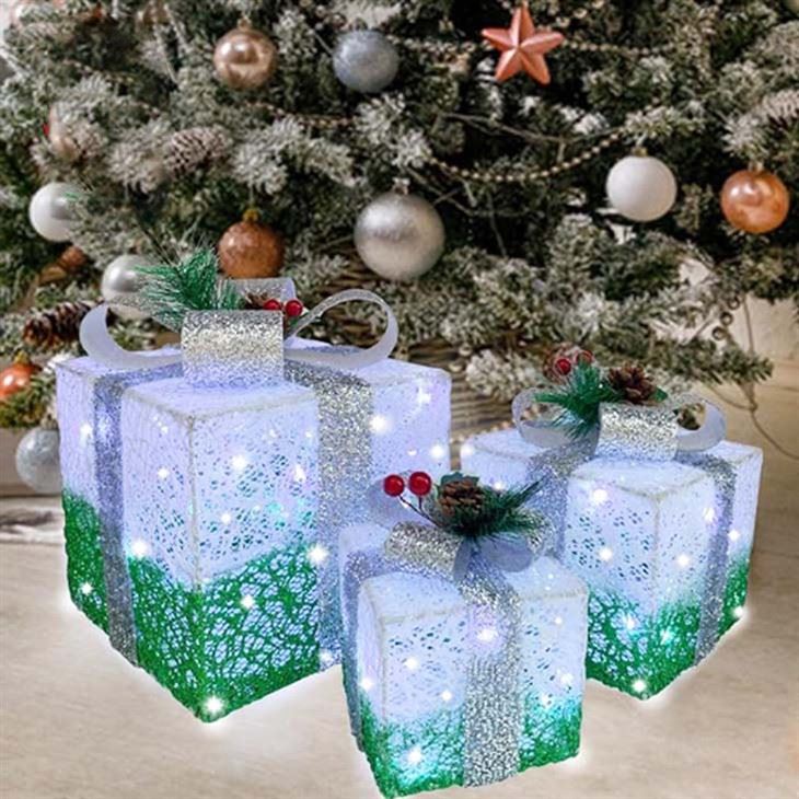 led xmas present lights